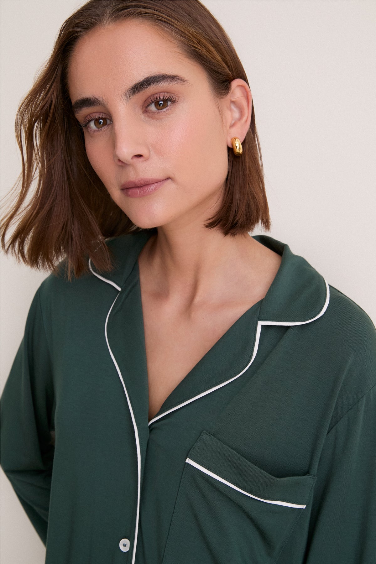 Pine and Ivory Gisele Long PJ Set