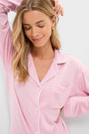 Pink Nectar and Ivory Gisele Long PJ Set