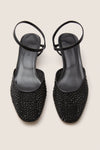 Black Crystals Erika Pump Sandals