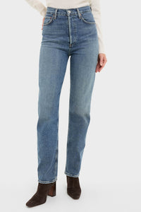 Overcast High Rise Straight 90's Pinch Waist Long