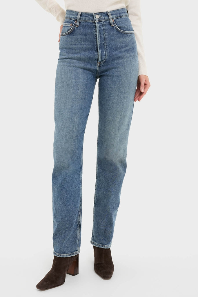 Overcast High Rise Straight 90's Pinch Waist Long