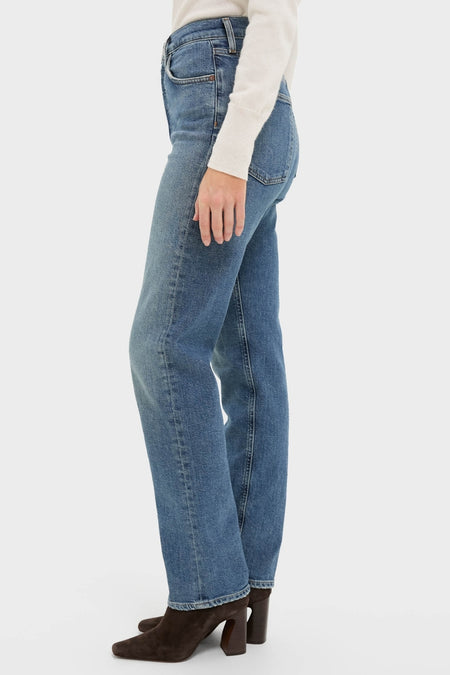 Overcast High Rise Straight 90's Pinch Waist Long