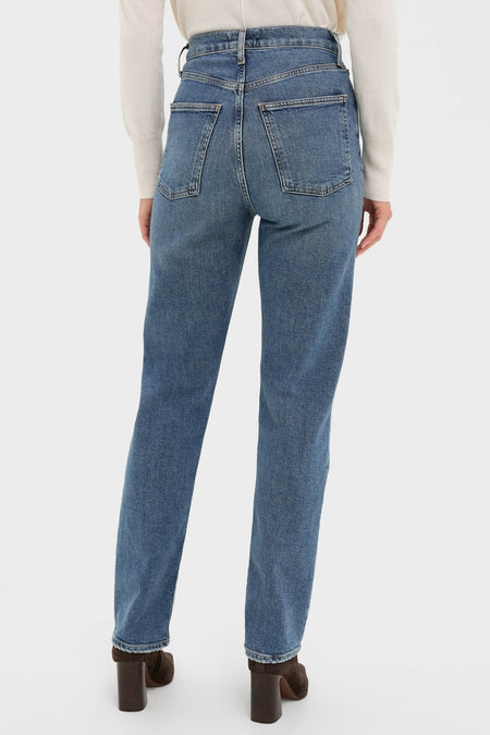 Overcast High Rise Straight 90's Pinch Waist Long