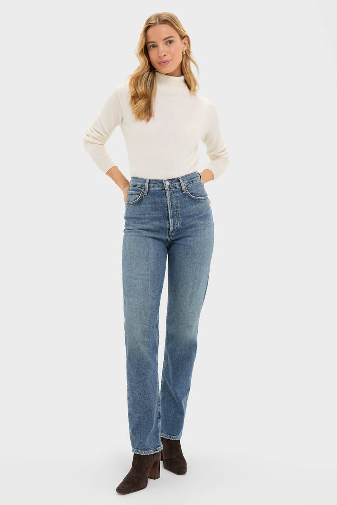 Overcast High Rise Straight 90's Pinch Waist Long