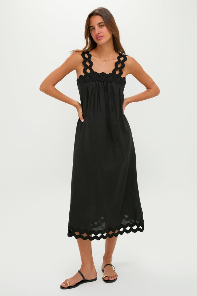 black linen dress JOIE Midi - cotton the Lio Linen Dress was crafted to perfectly fit both plus size and straight size bodies alike Elina" black linen midi dress