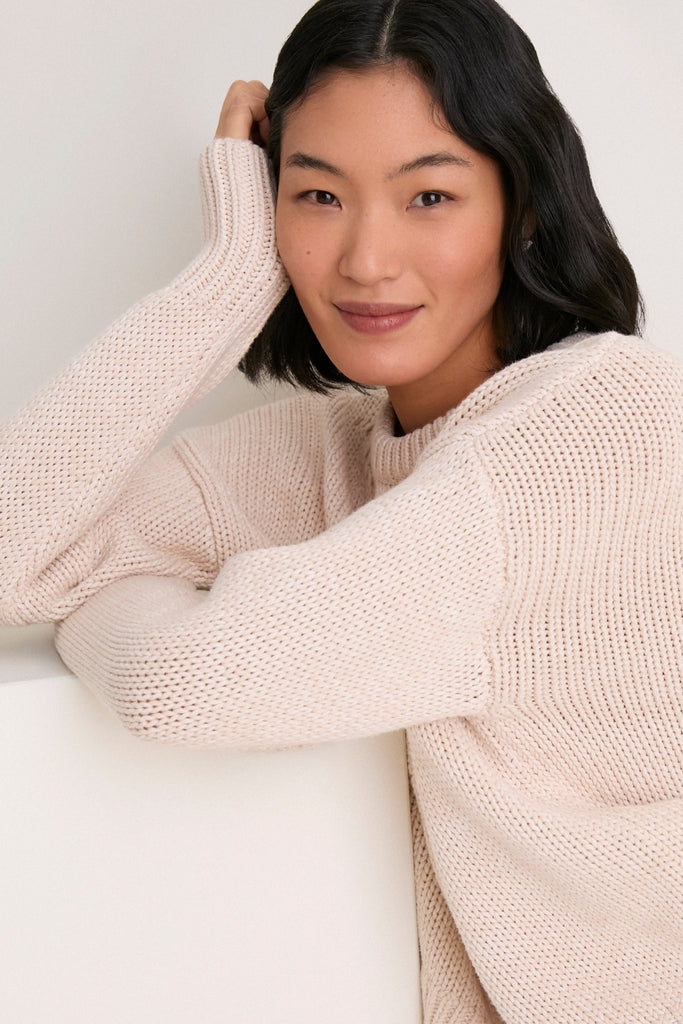 Sandstone Cotton Cliff Crewneck Sweater
