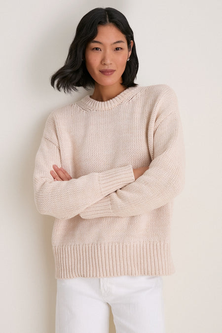 Sandstone Cotton Cliff Crewneck Sweater