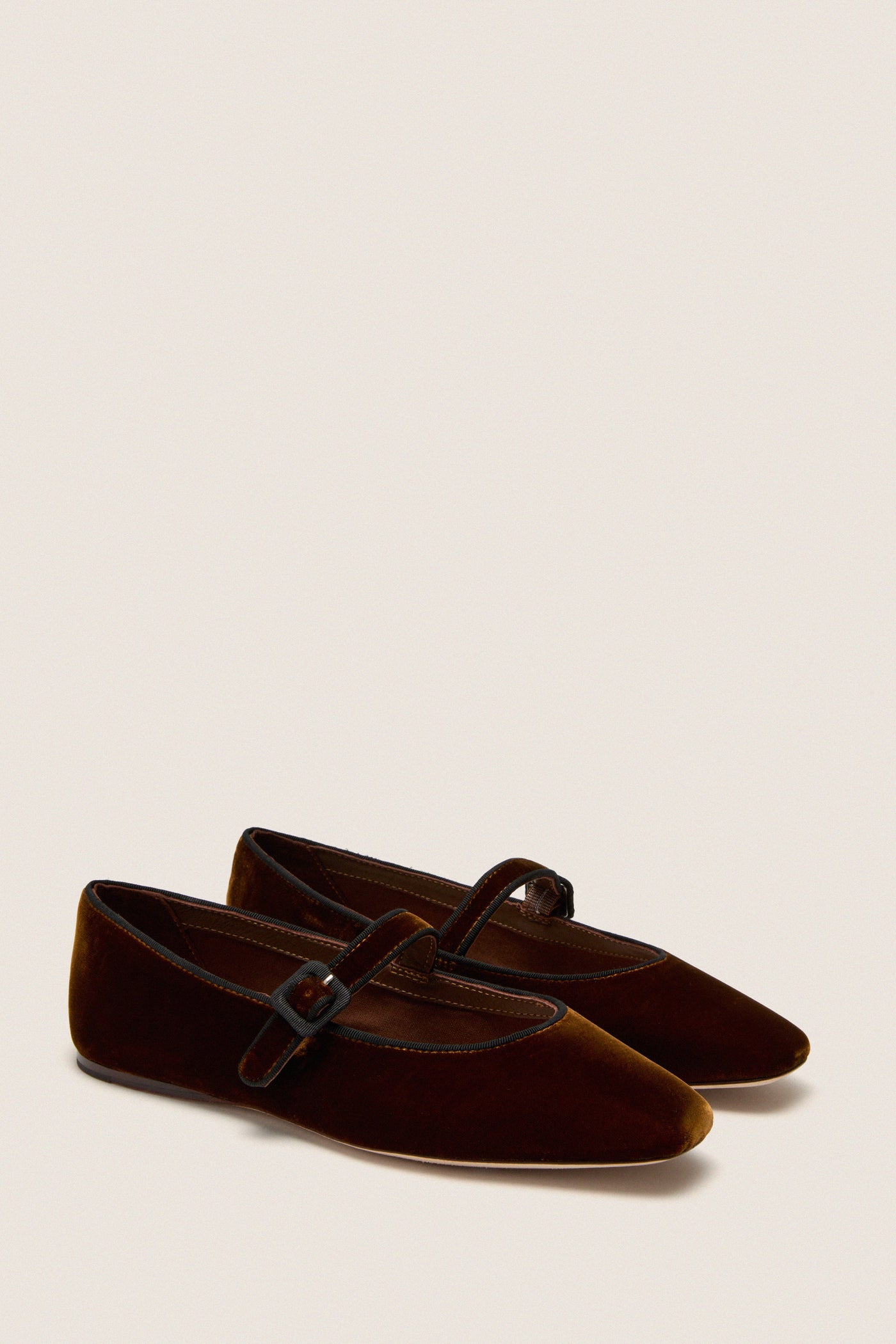 Dark Brown Velvet Ginger Mary Janes