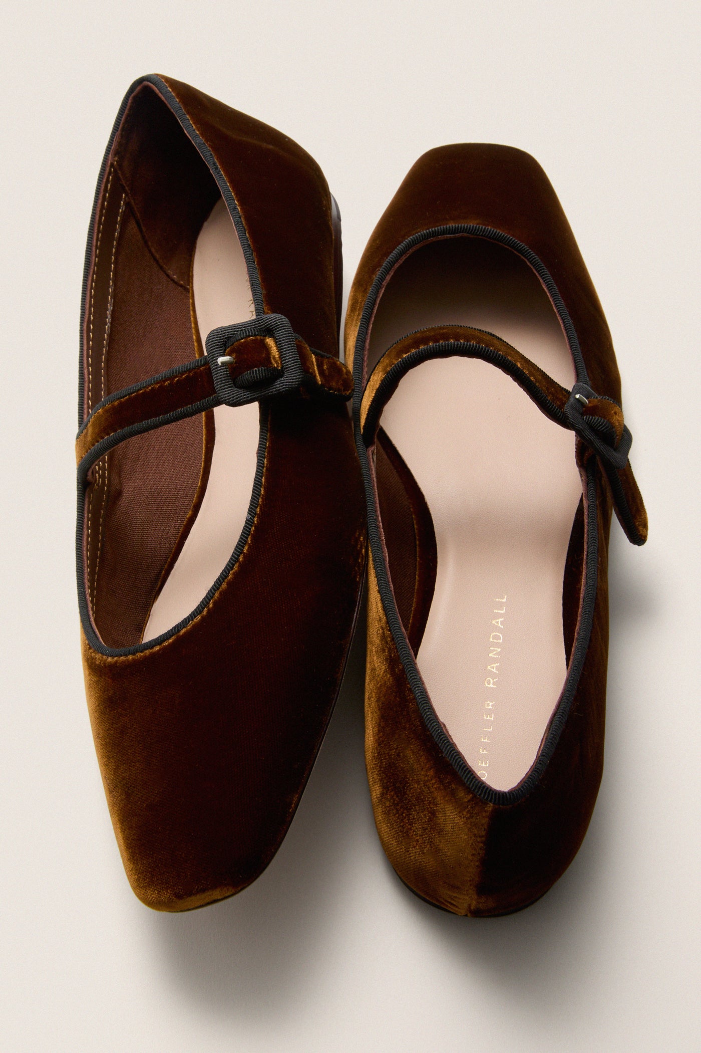 Dark Brown Velvet Ginger Mary Janes