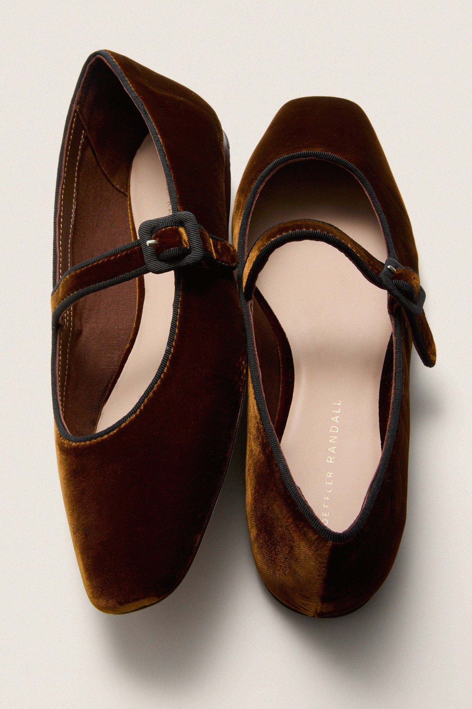 Dark Brown Velvet Ginger Mary Janes