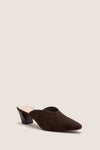 Tmoro Suede Perry Heels: Classic, effortless mule with pointed toe and slanted heel, offering high-end style for versatile, fun dressing.