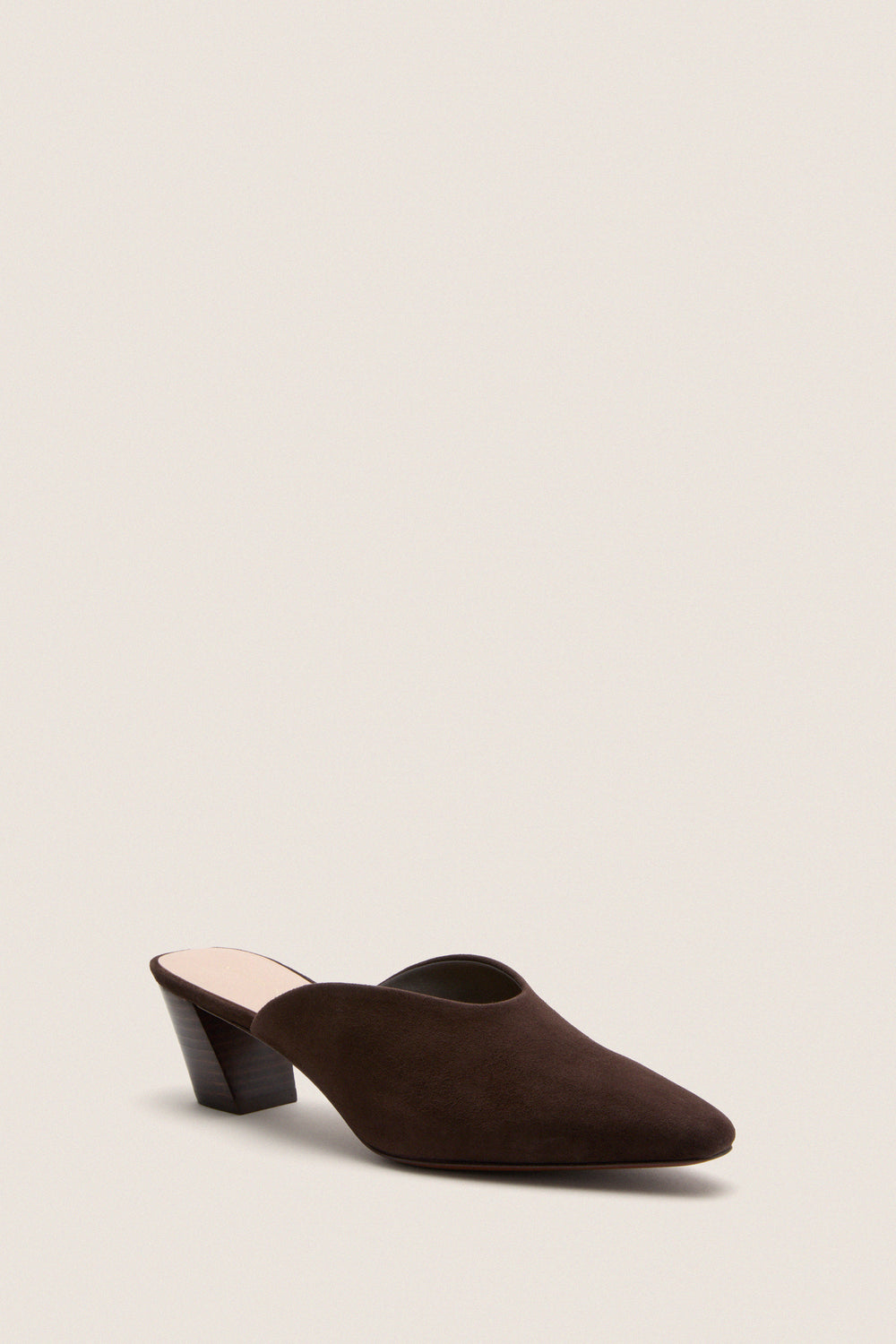 Tmoro Suede Perry Heels: Classic, effortless mule with pointed toe and slanted heel, offering high-end style for versatile, fun dressing.