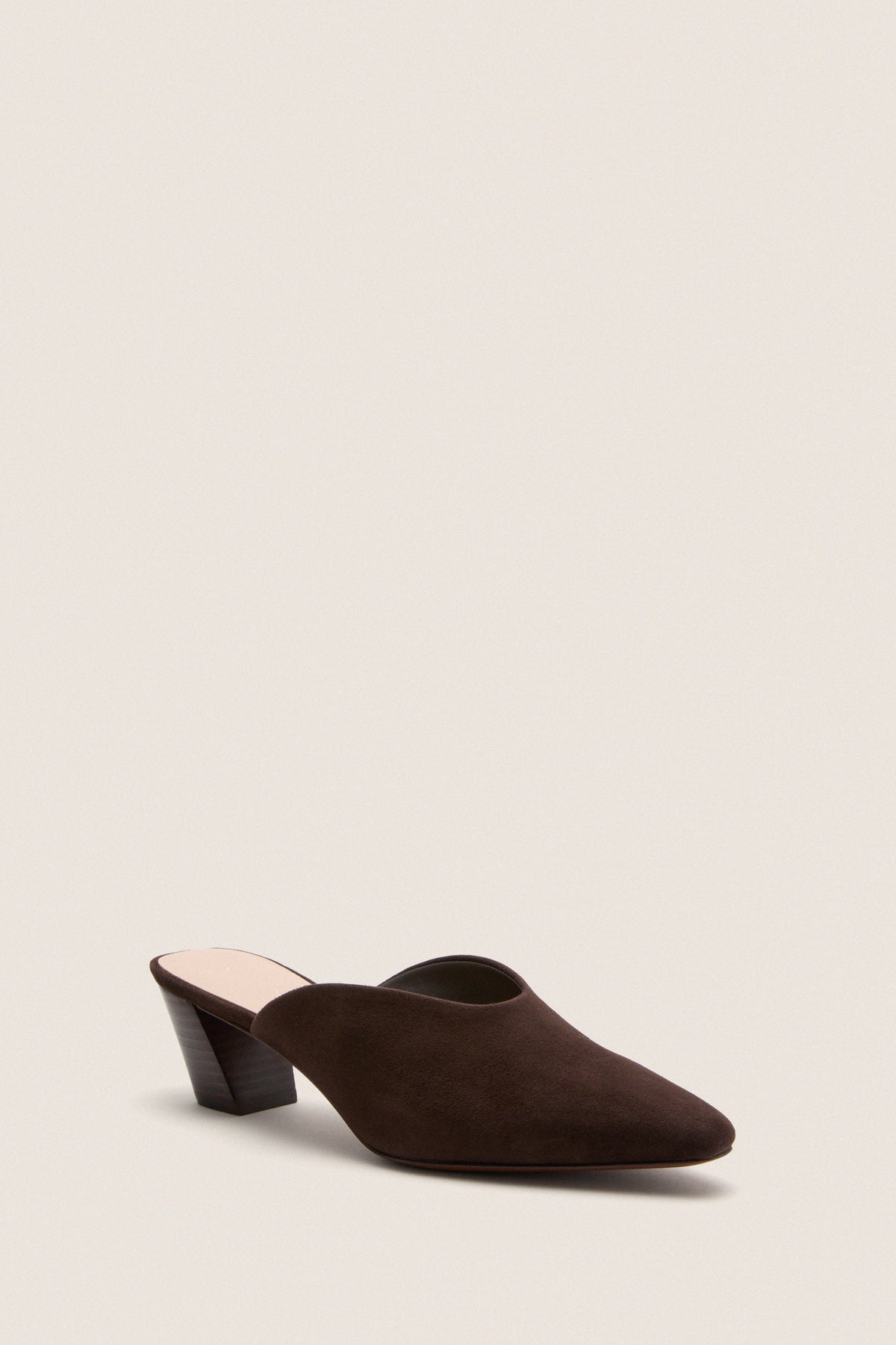 Tmoro Suede Perry Heels: Classic, effortless mule with pointed toe and slanted heel, offering high-end style for versatile, fun dressing.