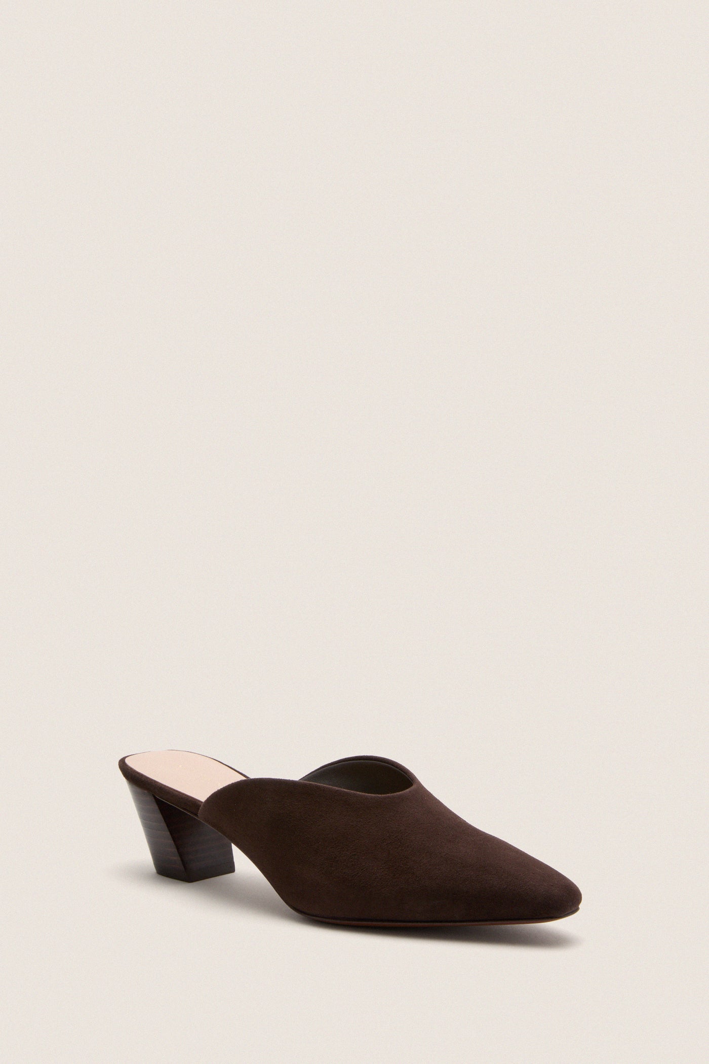 Tmoro Suede Perry Heels: Classic, effortless mule with pointed toe and slanted heel, offering high-end style for versatile, fun dressing.