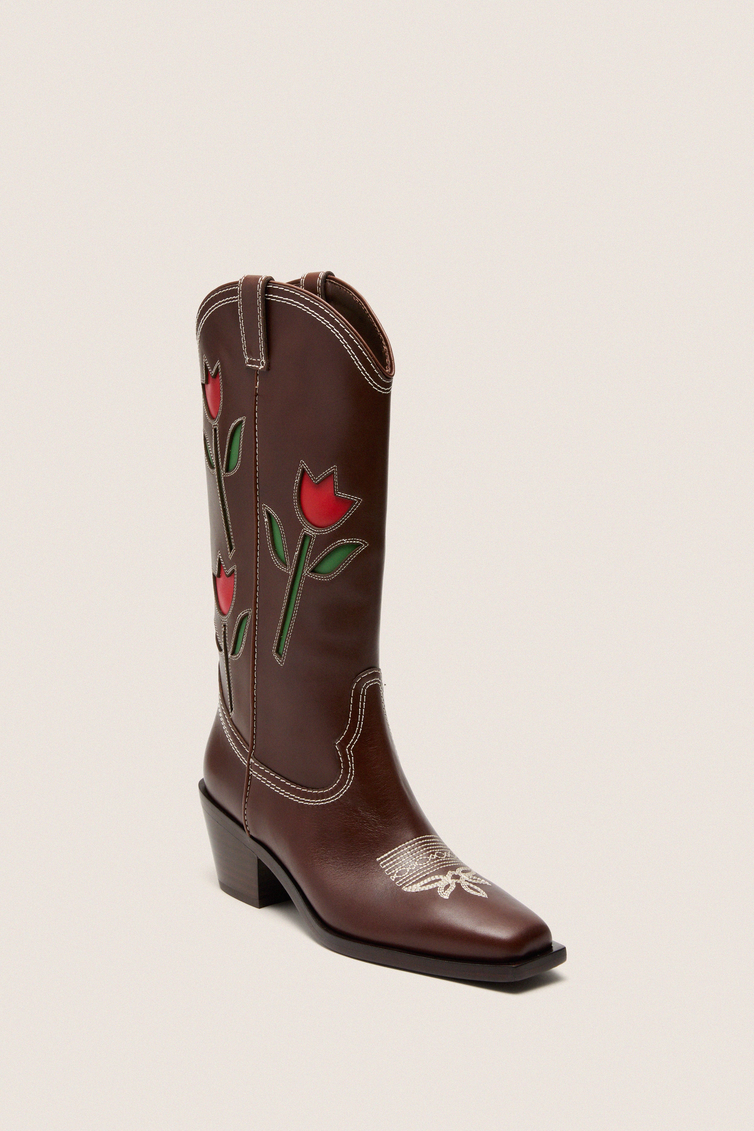 Espresso Vachetta with Tulips Wilder Boots | Loeffler Randall