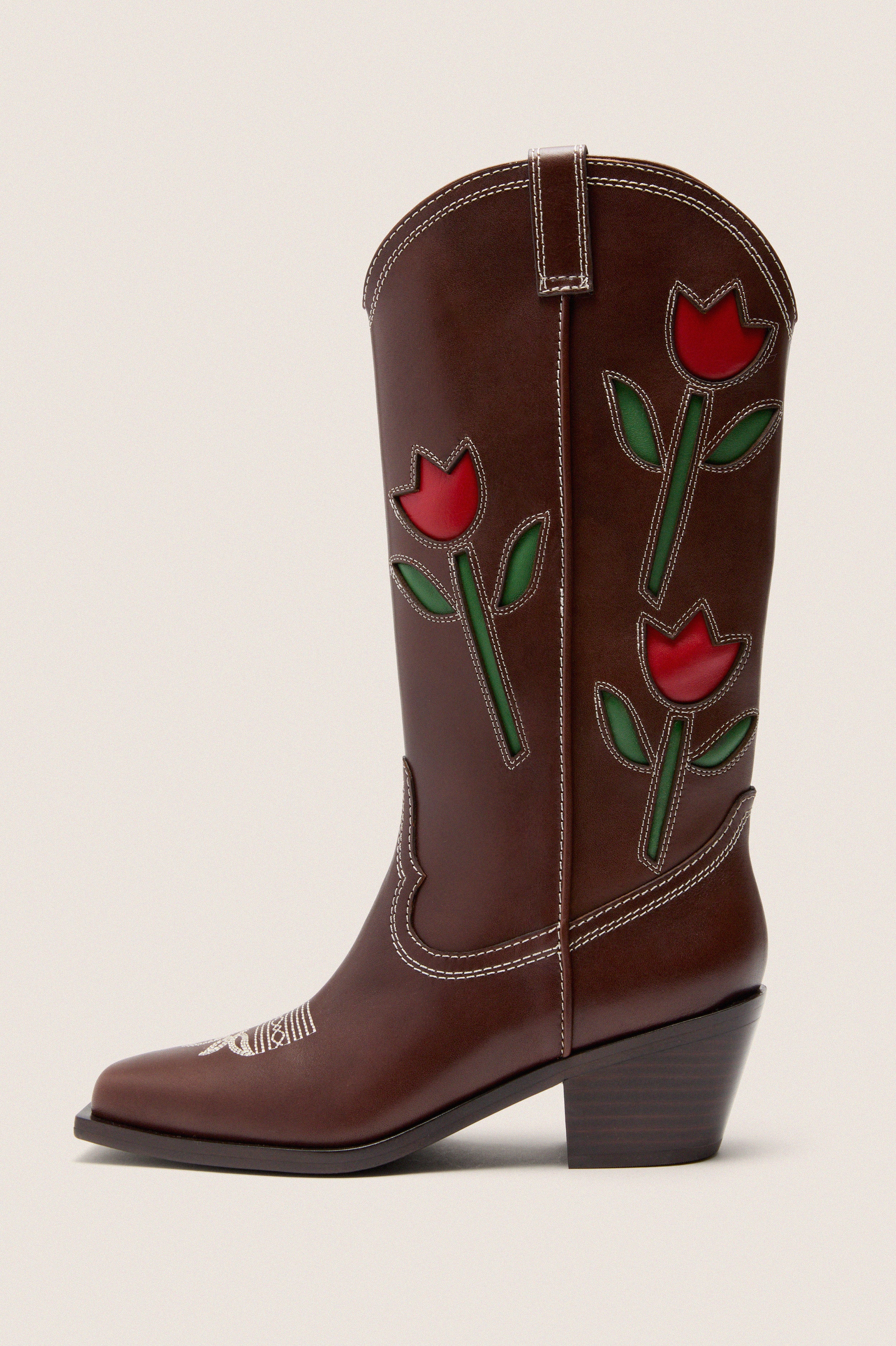 Espresso Vachetta with Tulips Wilder Boots