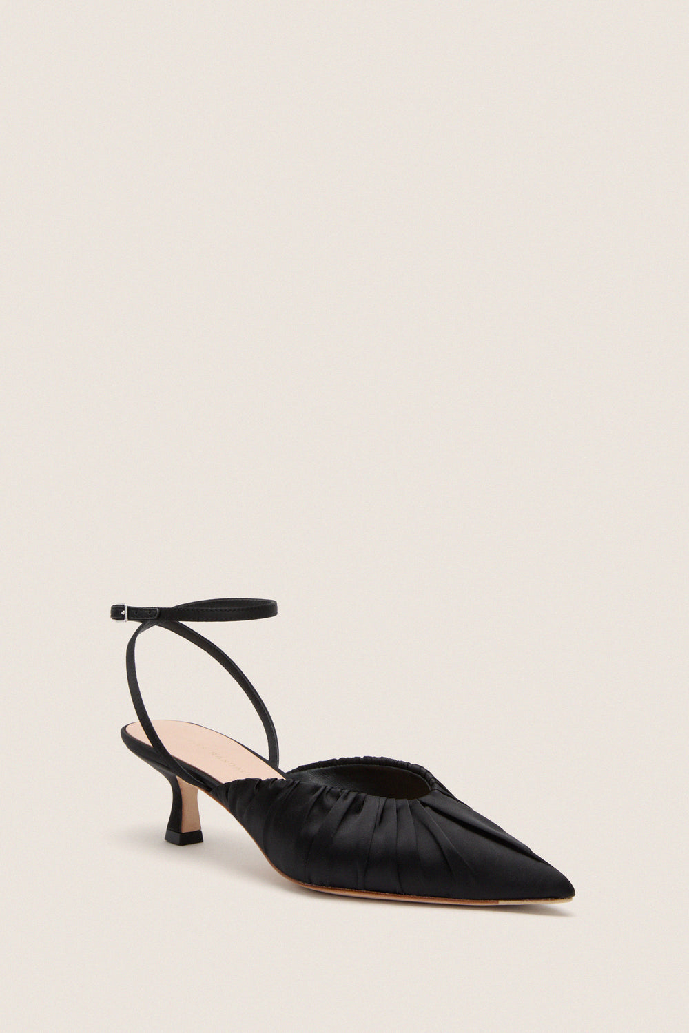 Black Satin Rio Heels