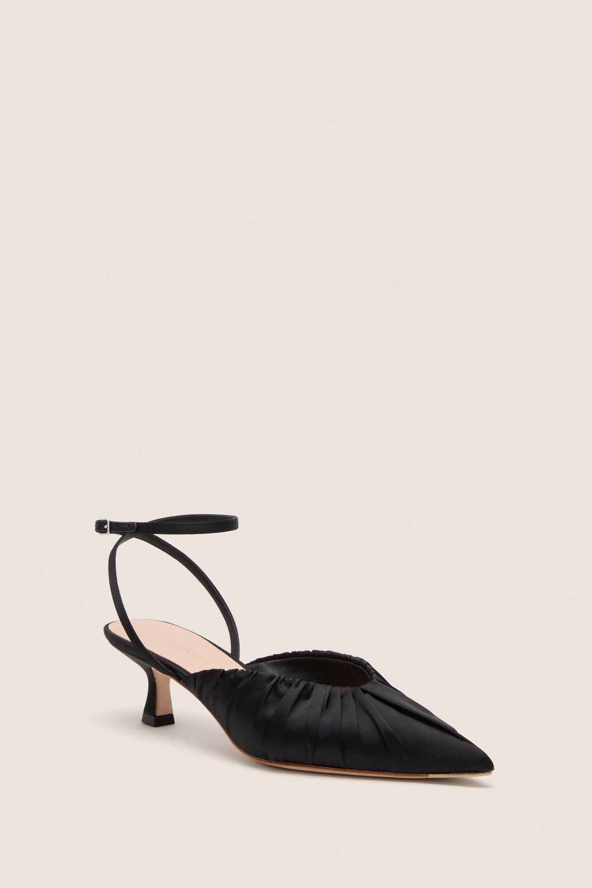 Black Satin Rio Heels