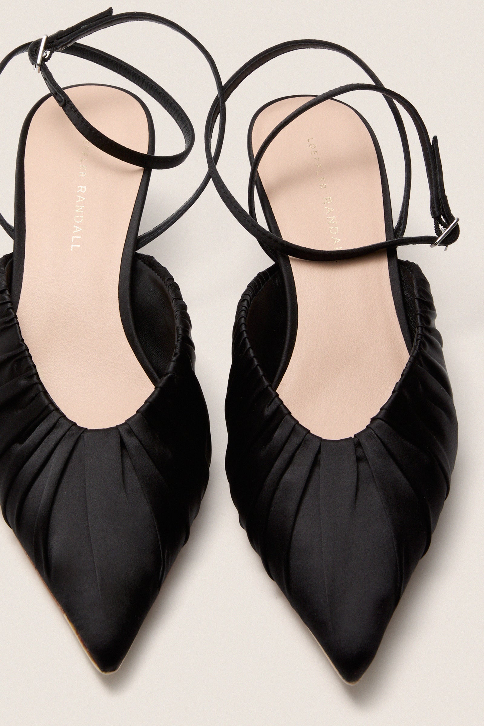 Black Satin Rio Heels