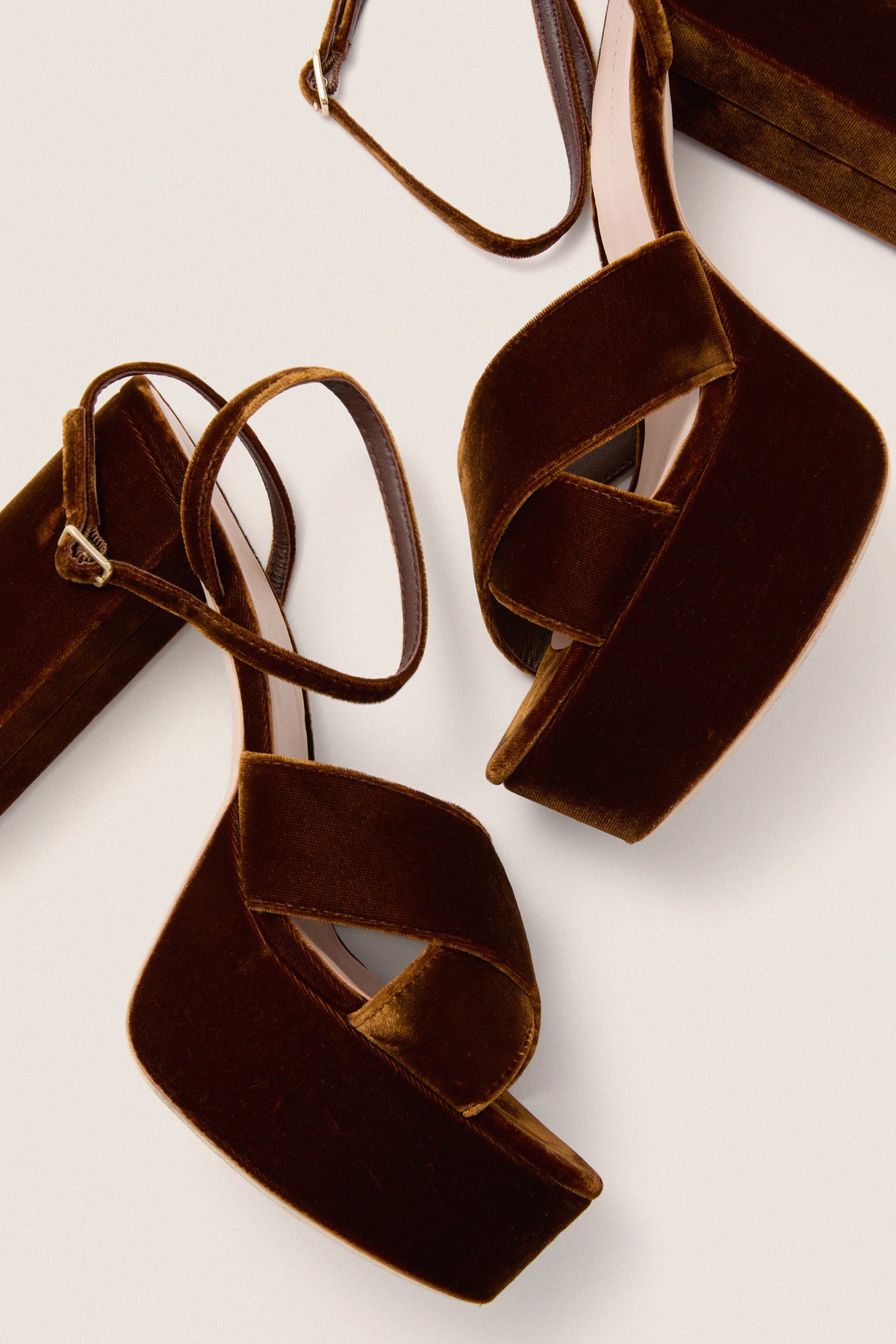 Dark Brown Velvet Loretta Heels