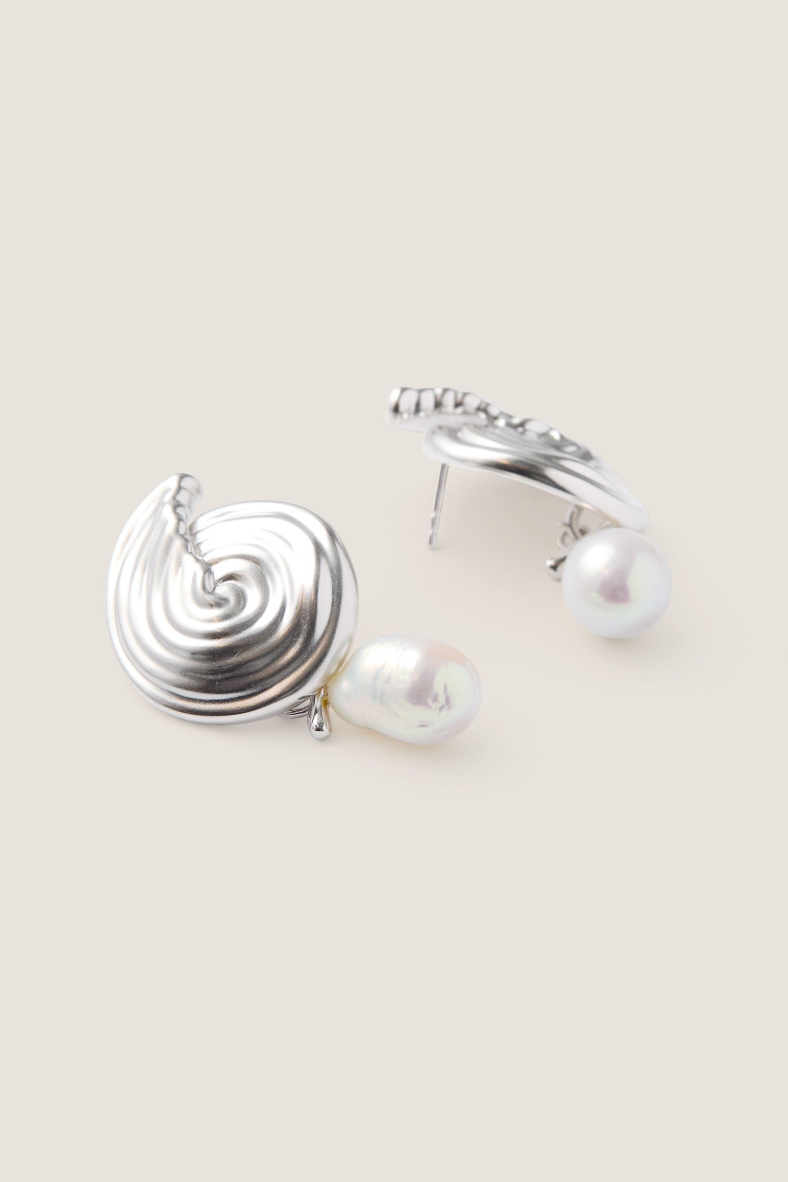 Silver Spiral Interchangeable Earrings