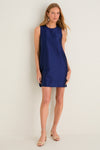 Navy Dupioni Marlowe Dress