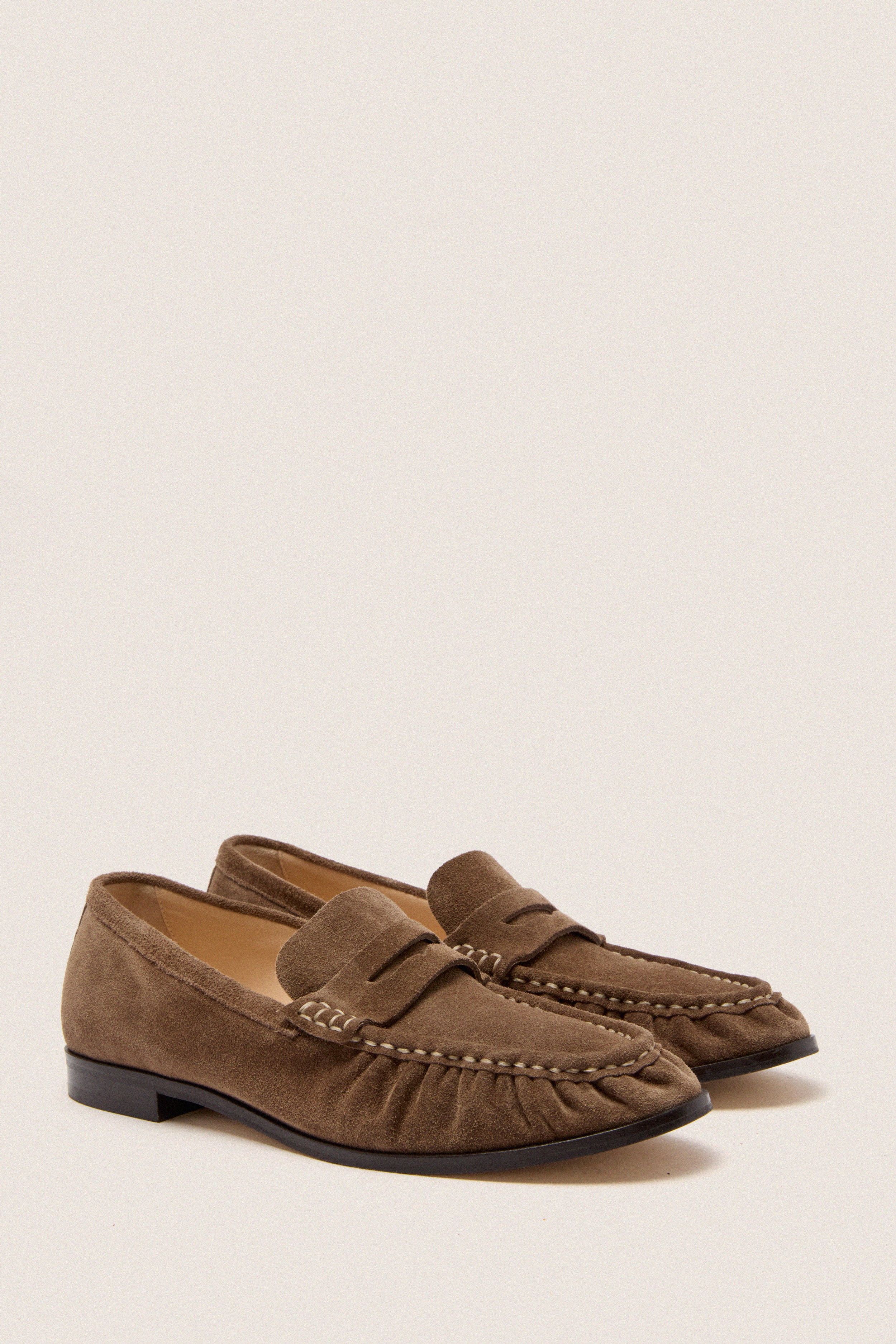 Mocha Suede Vivian Loafers | Tuckernuck Shoes