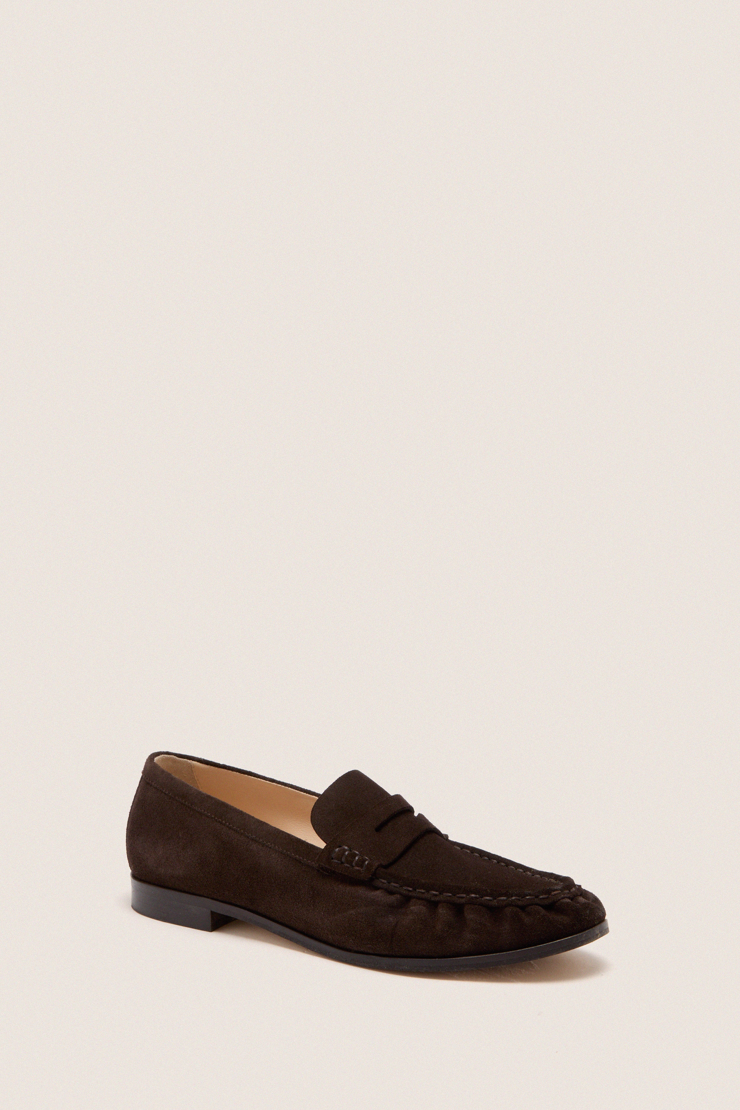 Chocolate Suede Vivian Loafers | Tuckernuck Shoes