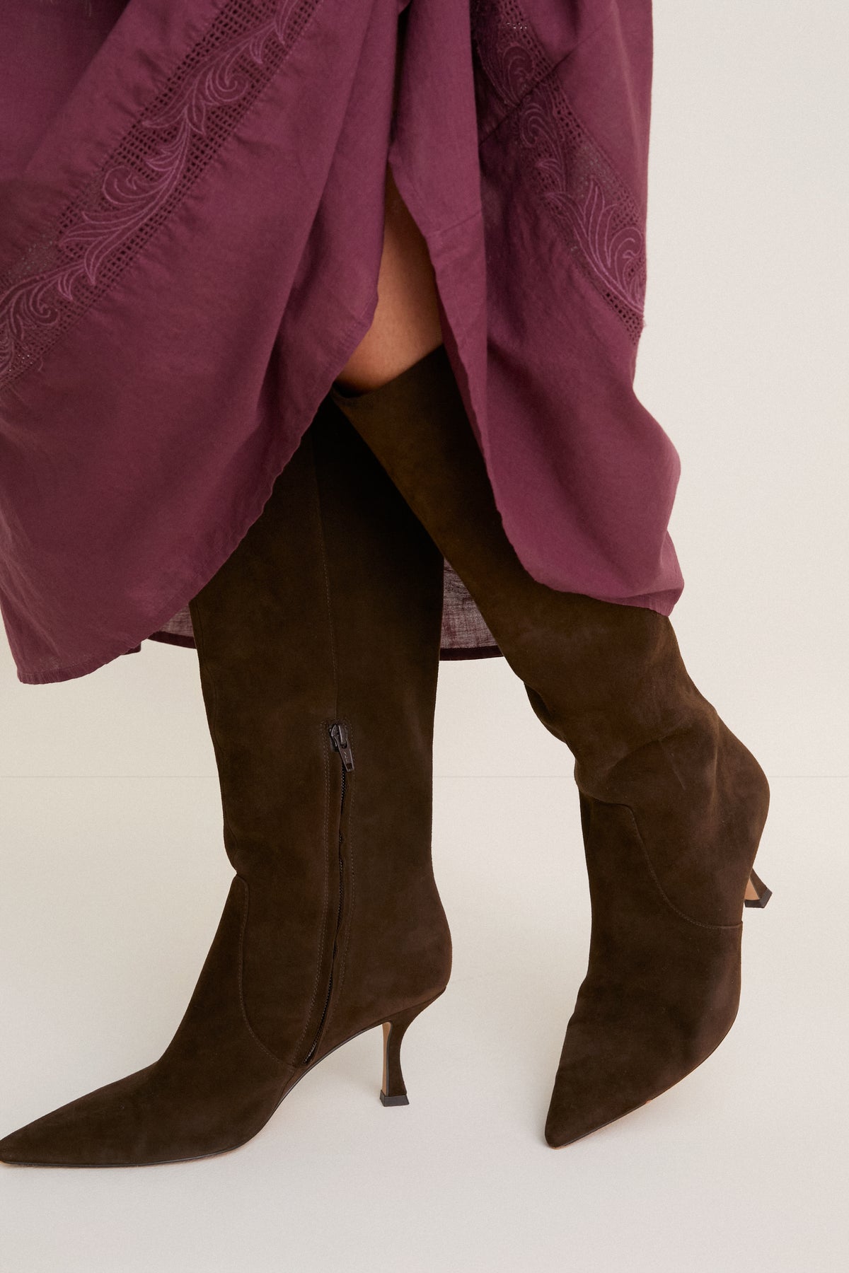 Chocolate Suede Mira Boots