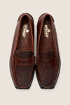 Brown Madison Crocodile Loafers