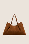 Cognac Suede Dimple Tote