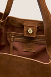 Cognac Suede Dimple Tote