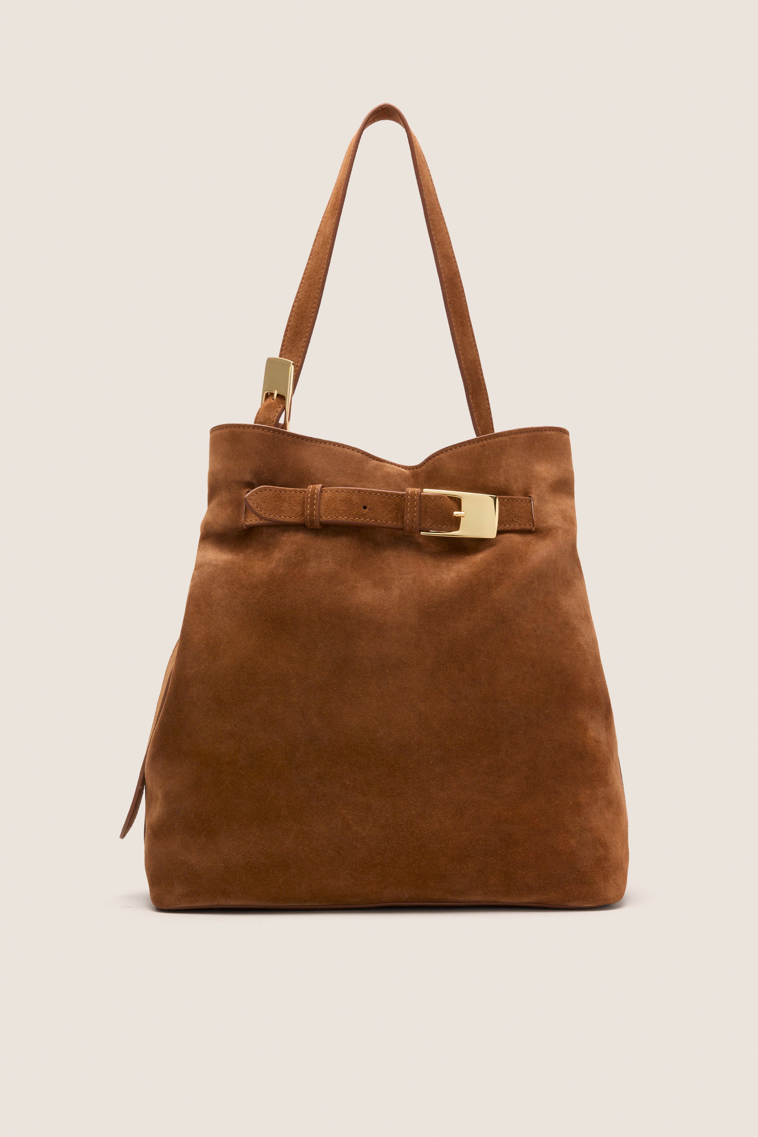 Cognac Suede Belt Bag | Elleme