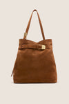 Cognac Suede Belt Bag