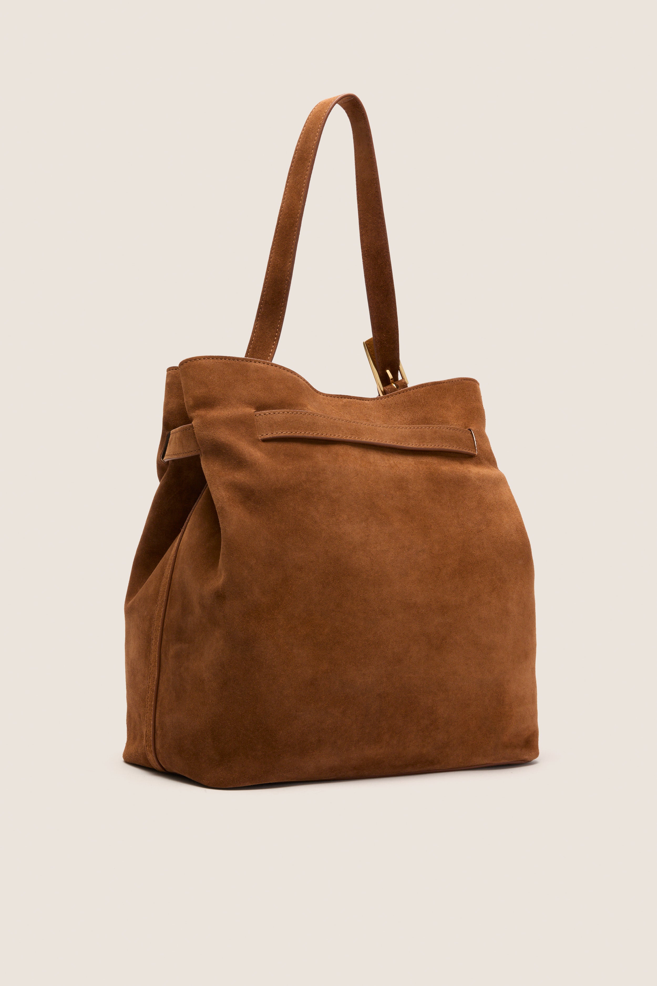 Cognac Suede Belt Bag | Elleme