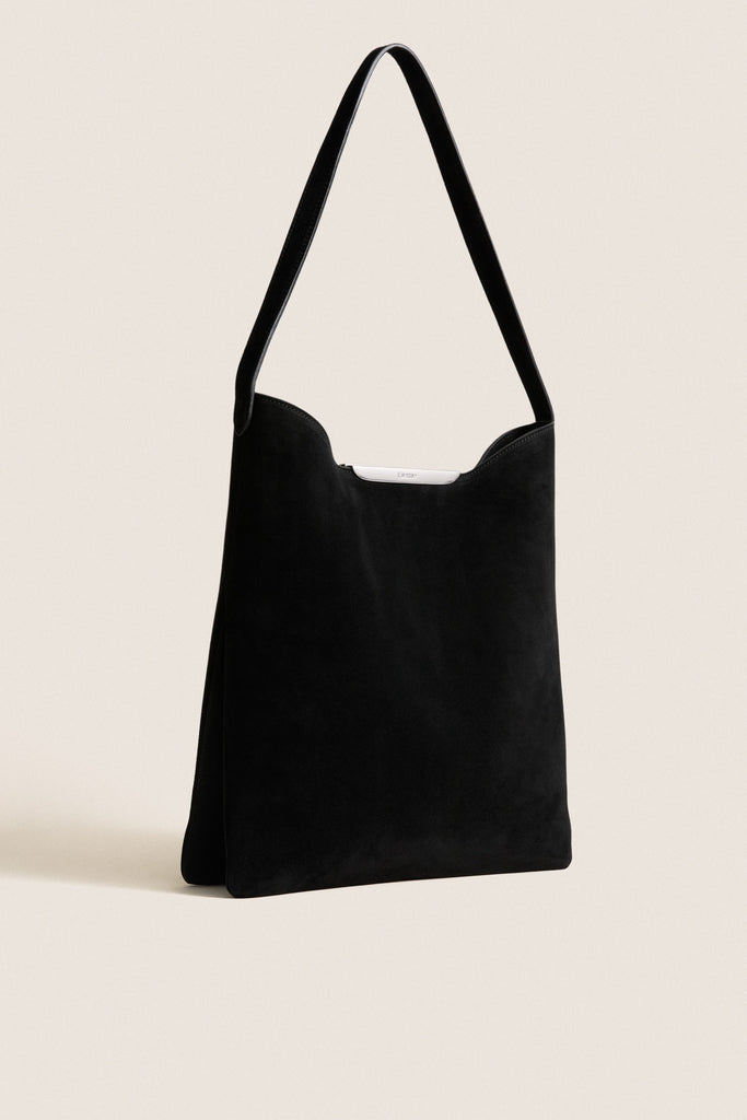 Black and Silver Suede Gemini Bag