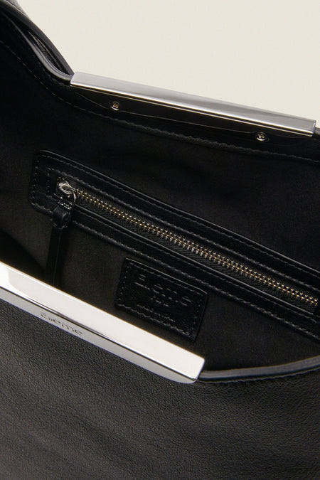 Black and Silver Suede Gemini Bag