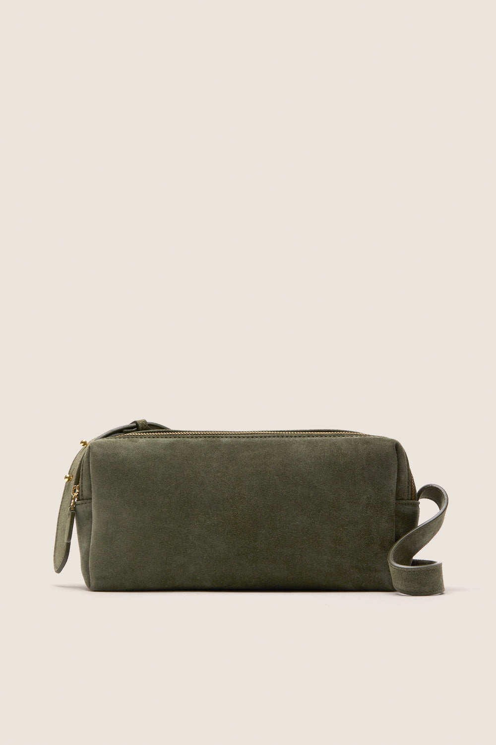 Khaki Suede Trousse