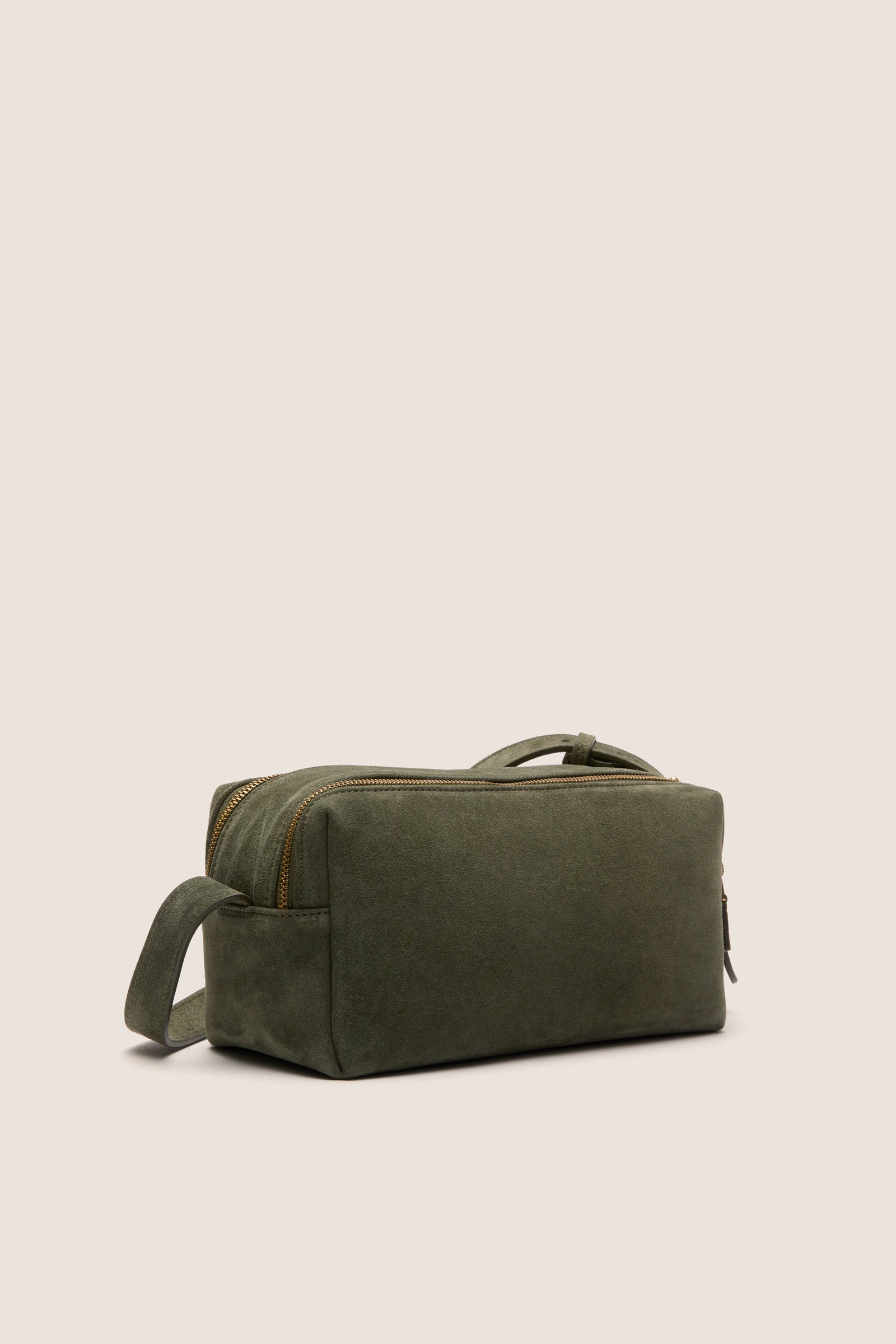 Khaki Suede Trousse