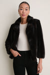 Brown Fur Cropped Carmella Coat