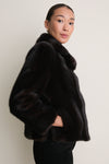 Brown Fur Cropped Carmella Coat
