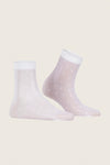 White Sheer Polka Dot Socks