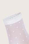 White Sheer Polka Dot Socks