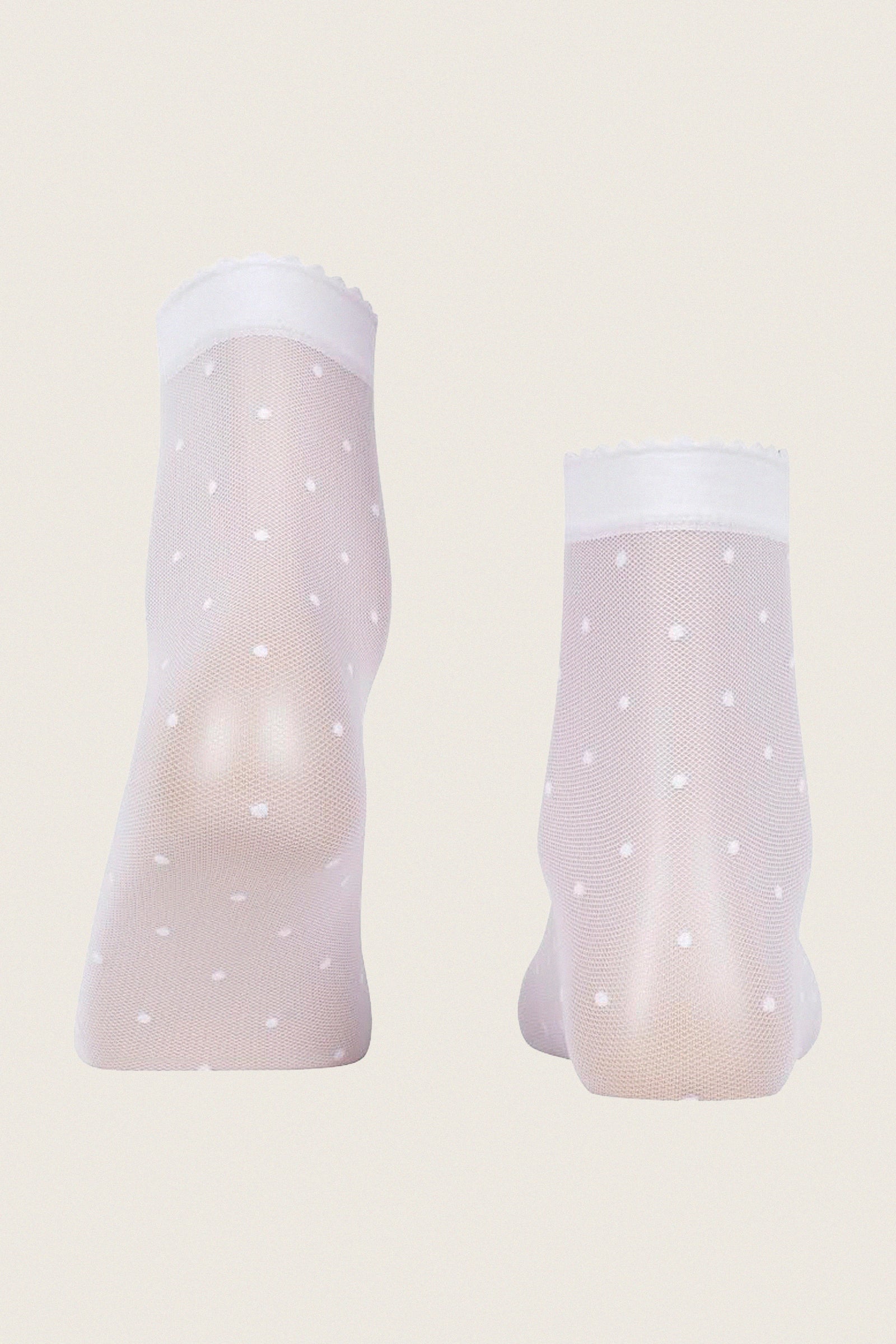 White Sheer Polka Dot Socks