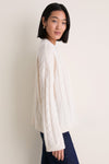 Ivory Cashmere Cable Knit Eloise Sweater