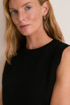 Black Cashmere Sleeveless Ava Shell