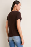 Chocolate Cashmere Silk Katie Tee