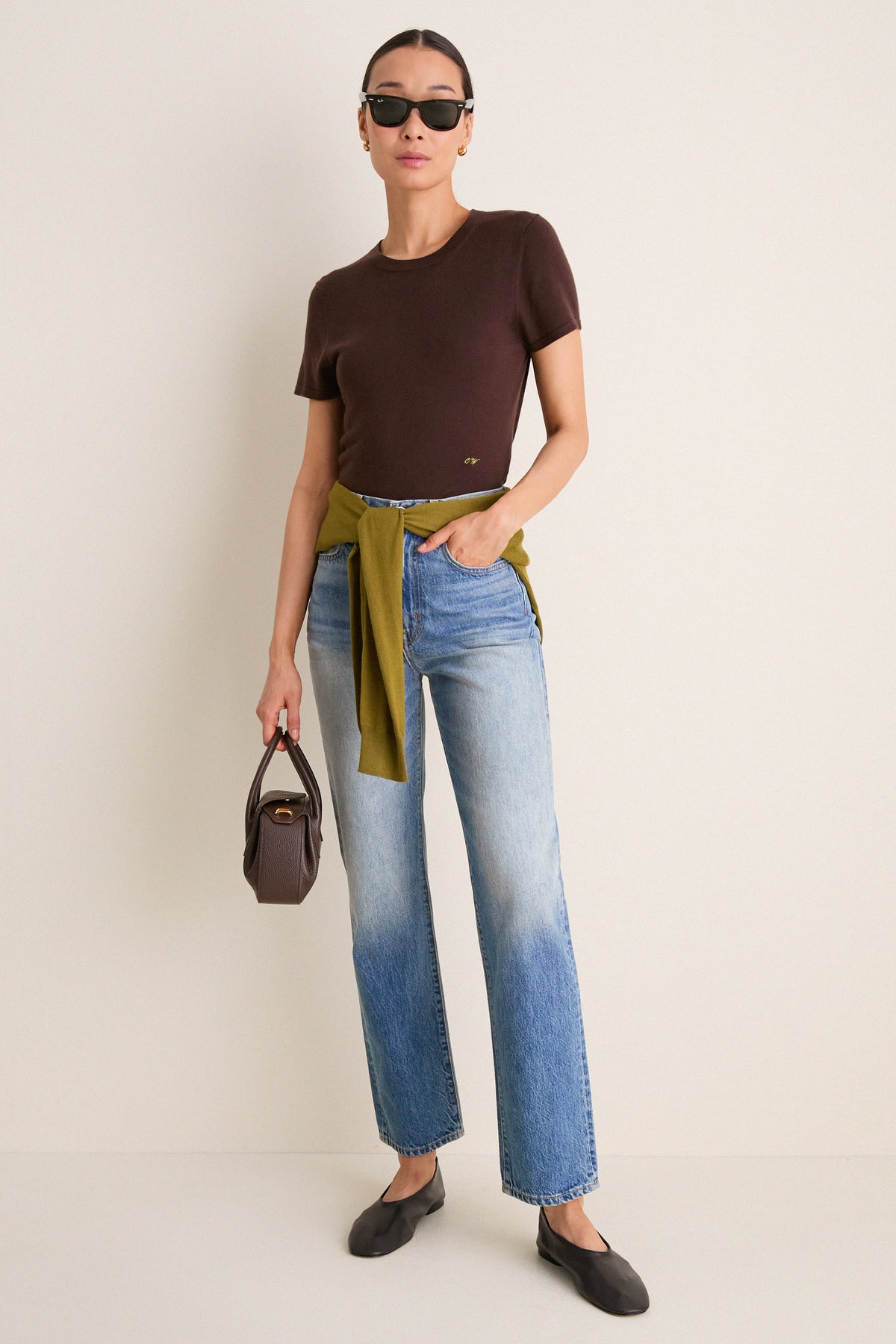 Chocolate Cashmere Silk Katie Tee
