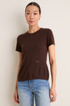 Chocolate Cashmere Silk Katie Tee