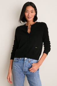 Black Cashmere Riley Cardigan